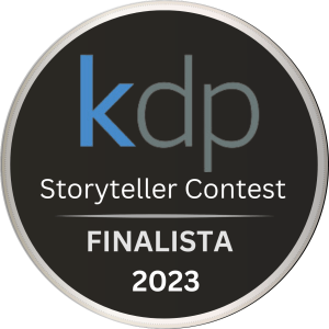 Badge del finalista del Premio Literario Amazon 2023
